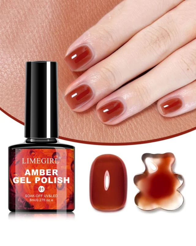 Amber Gel Polish Soak-off Cured UV & Lamp Style 1