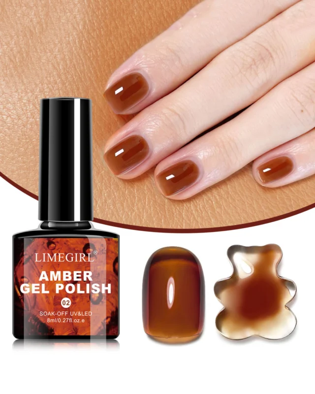 Amber Gel Polish Soak-off Cured UV & Lamp Style 2