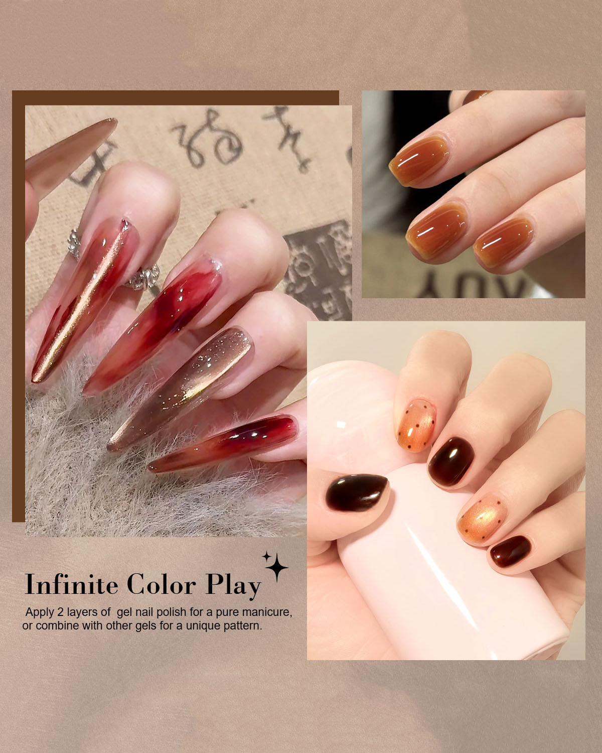 Amber Gel Polish Soak-off Cured UV & Lamp - Image 5