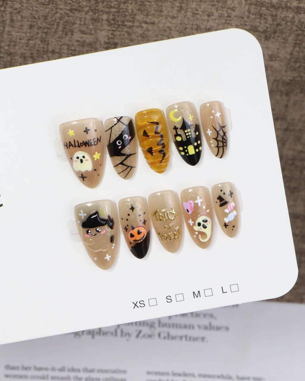 Cute Halloween Ghost Nails Almond Bulk - Image 5