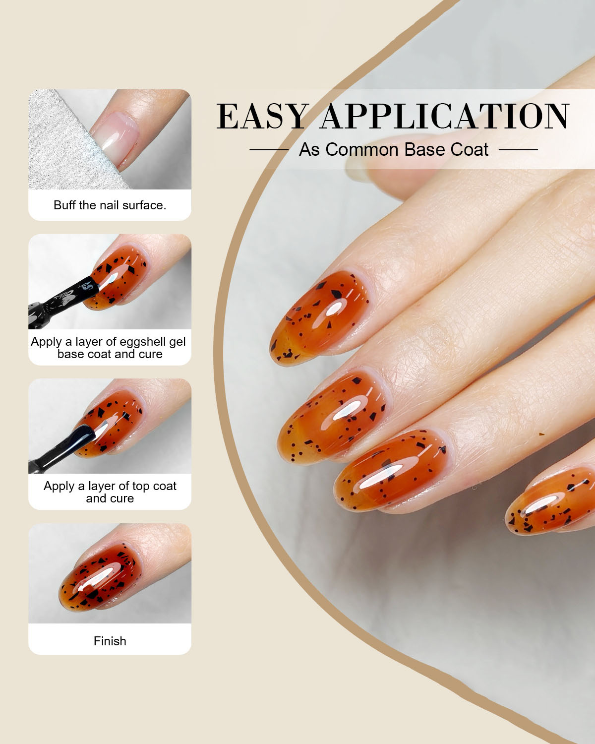 Eggshell Gel Nail Polish Base Coat Bulk - Image 10