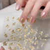 Floral Bloom Gold Foil Nail Stickers