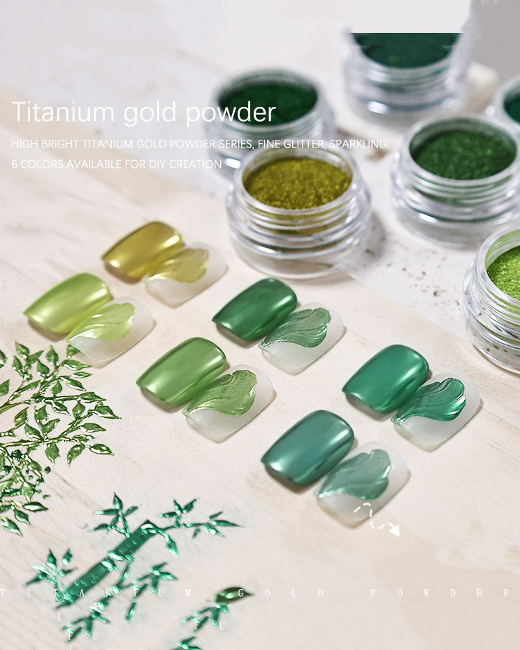 Green Series Titanium Metal Powder for Nail Art - Image 5