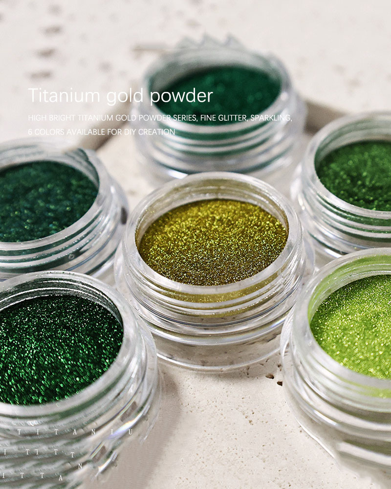 Green Series Titanium Metal Powder for Nail Art - Image 4