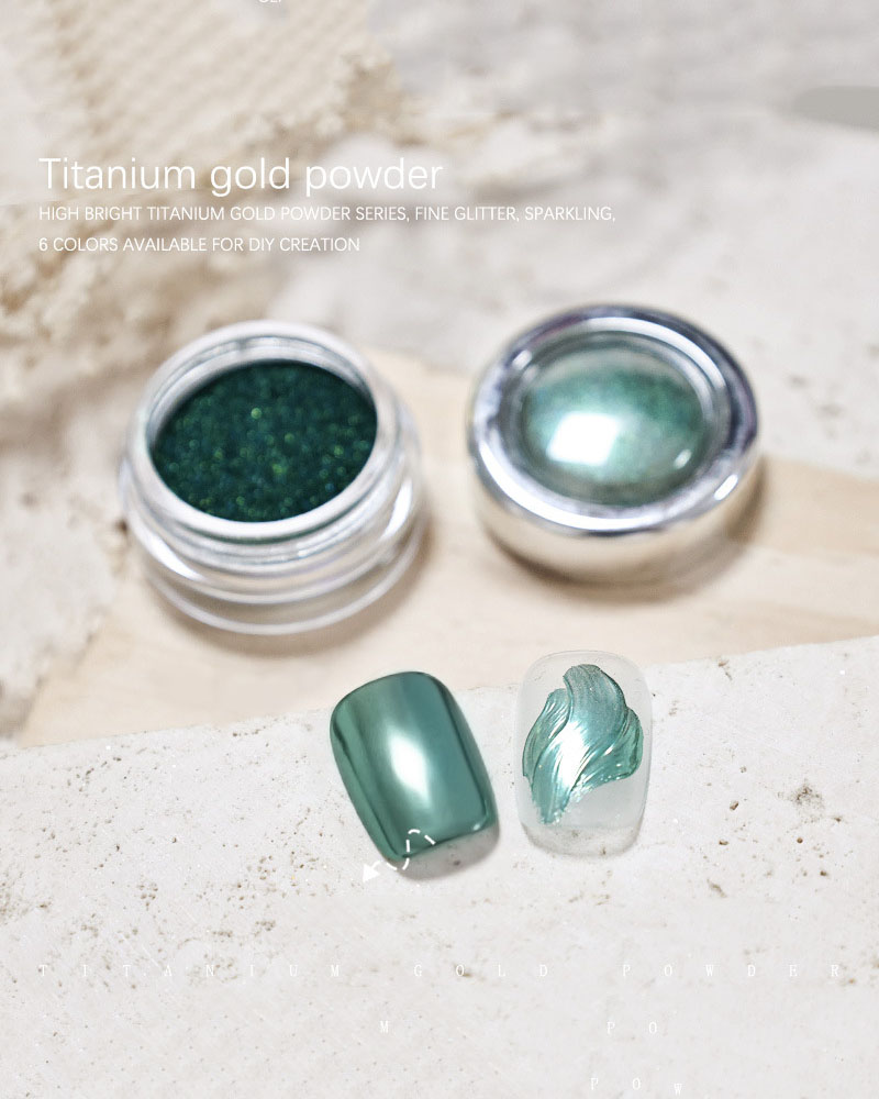 Green Series Titanium Metal Powder for Nail Art - Image 9