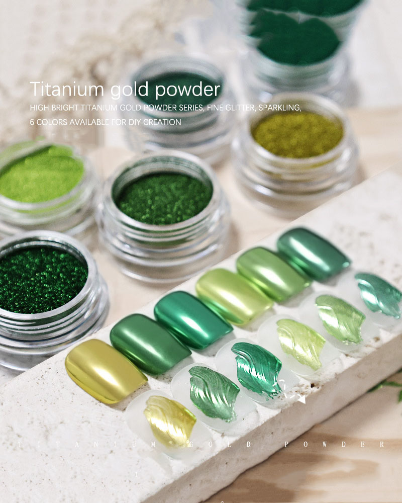 Green Series Titanium Metal Powder for Nail Art - Image 8