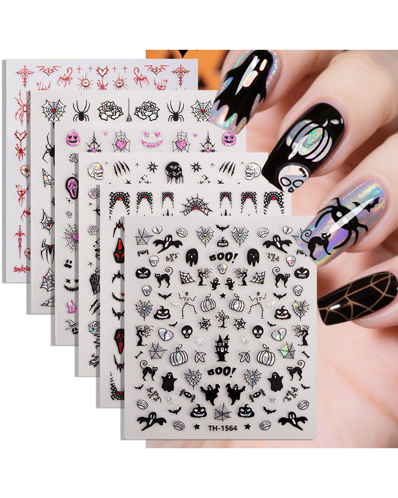 Halloween Ghostface Nail Stickers Bulk