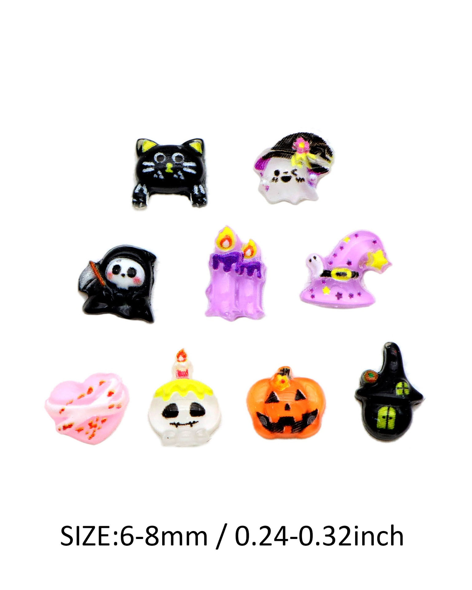 100Pcs Halloween Resin Charms Mini Pumpkin - Image 3