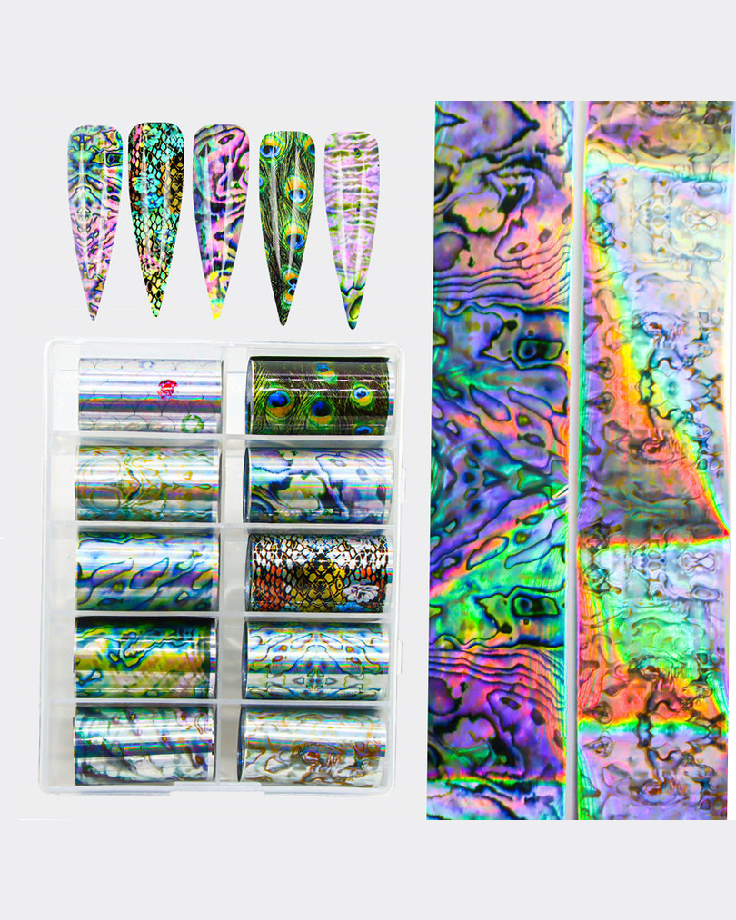 Holographic Nail Transfer Foil Bulk