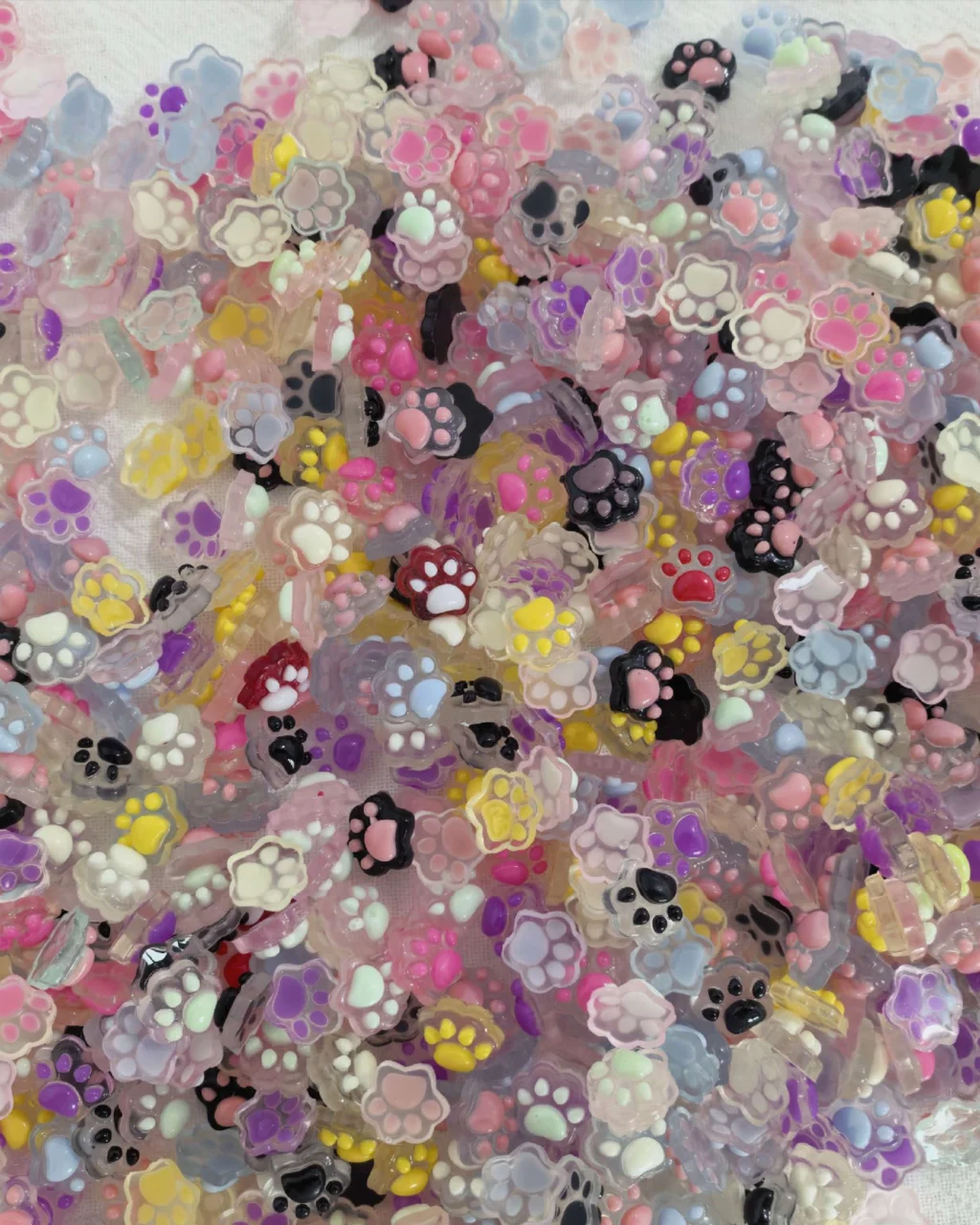 100Pcs Luminous Cat Paw Charm for DIY Manicure - Image 4