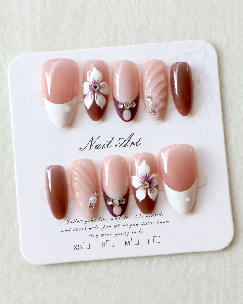 Luxury Emboss 3d Almond Nails Wholesale - Image 4