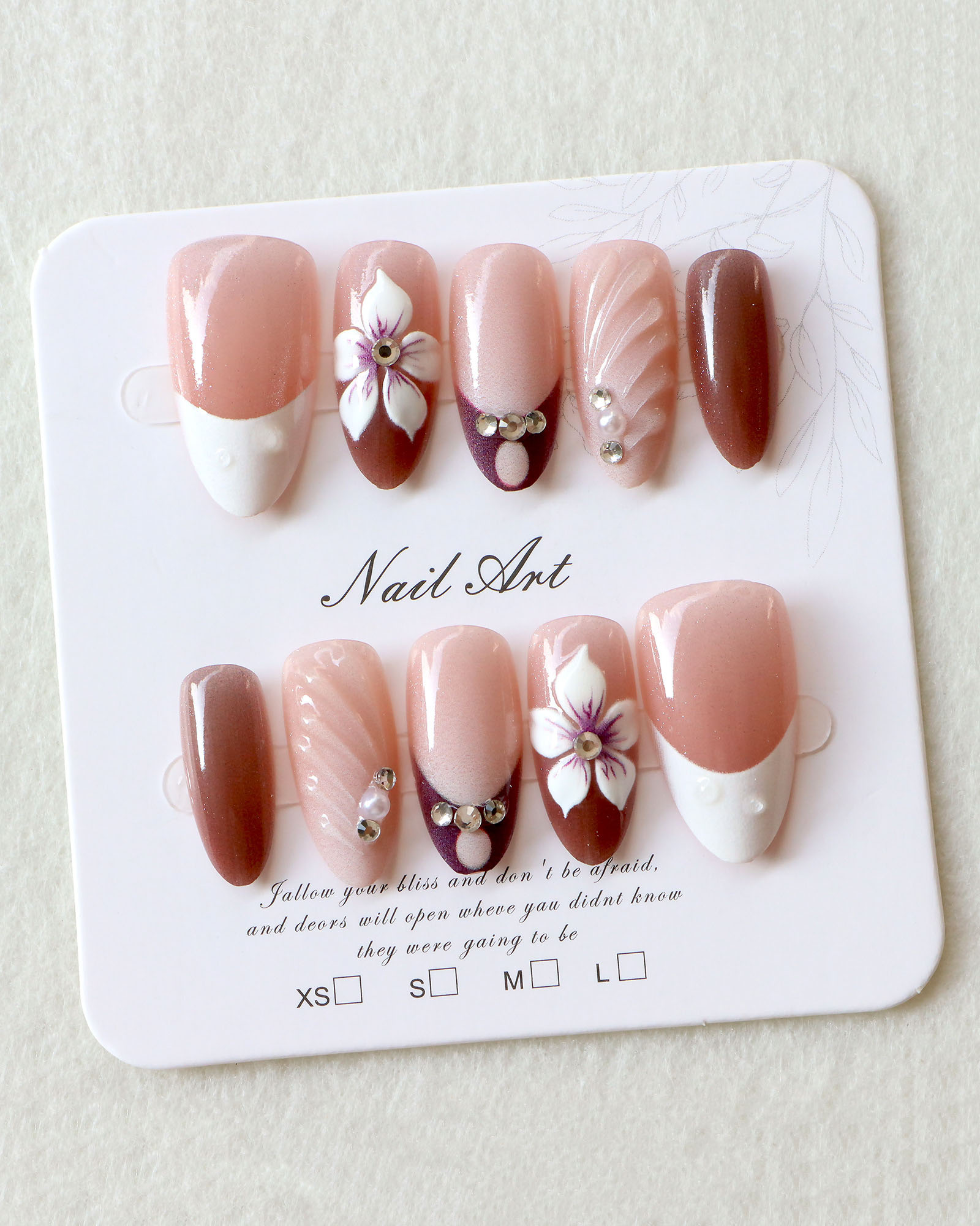 Luxury Emboss 3d Almond Nails Wholesale - Image 4
