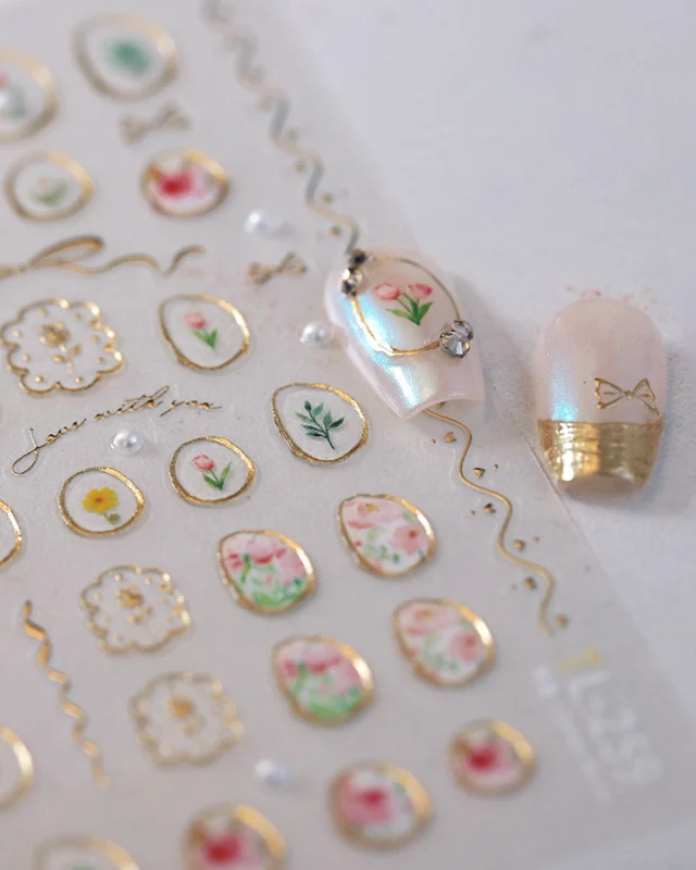 Luxury Flower Nail Art Stickers Bulk