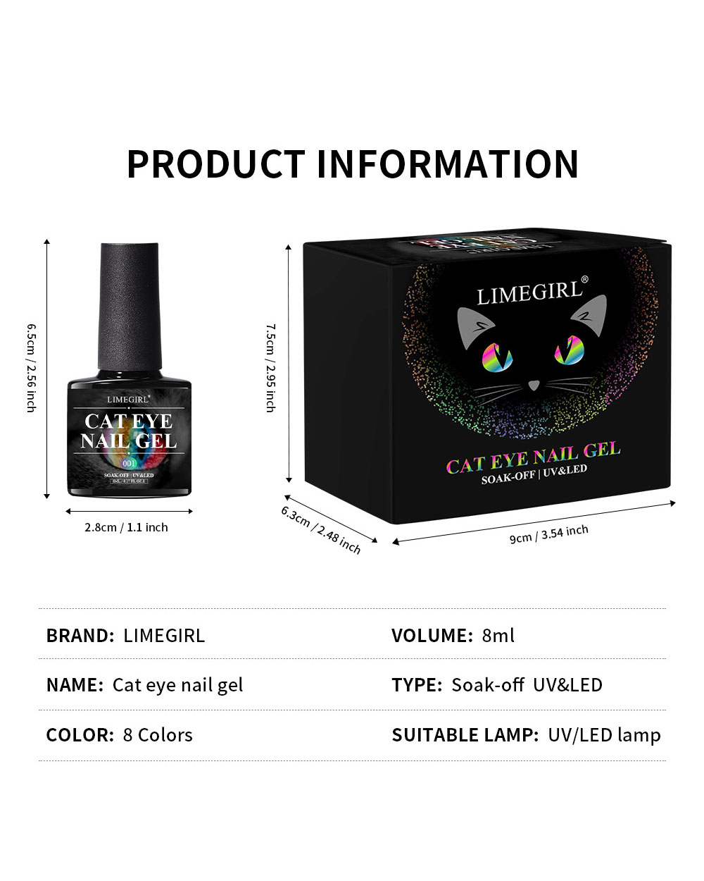 Magnetic Cat Eye Gel Polish & Soak Off Gel Polish - Image 3