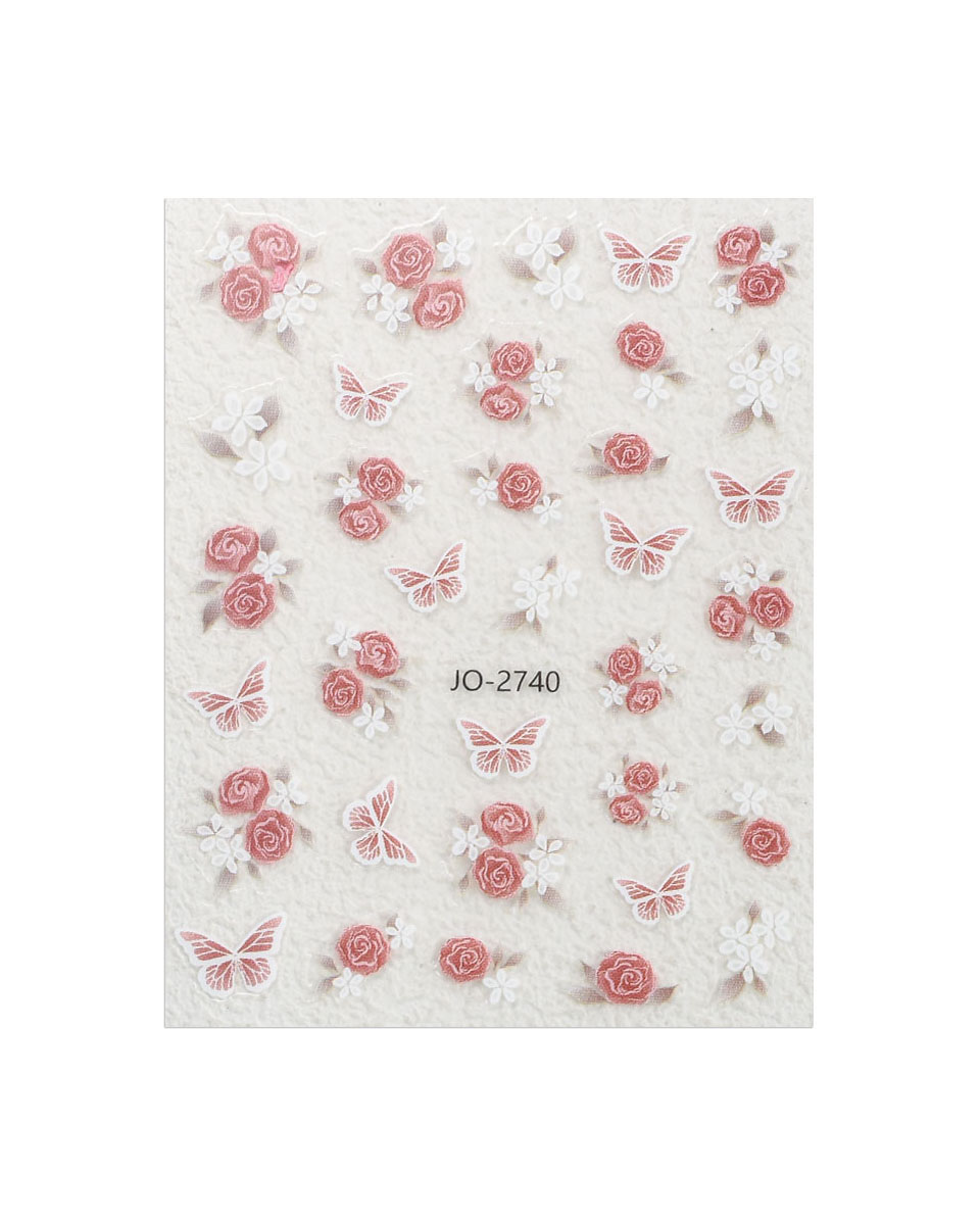 Pink Butterfly Nail Stickers Wholesale - Image 9