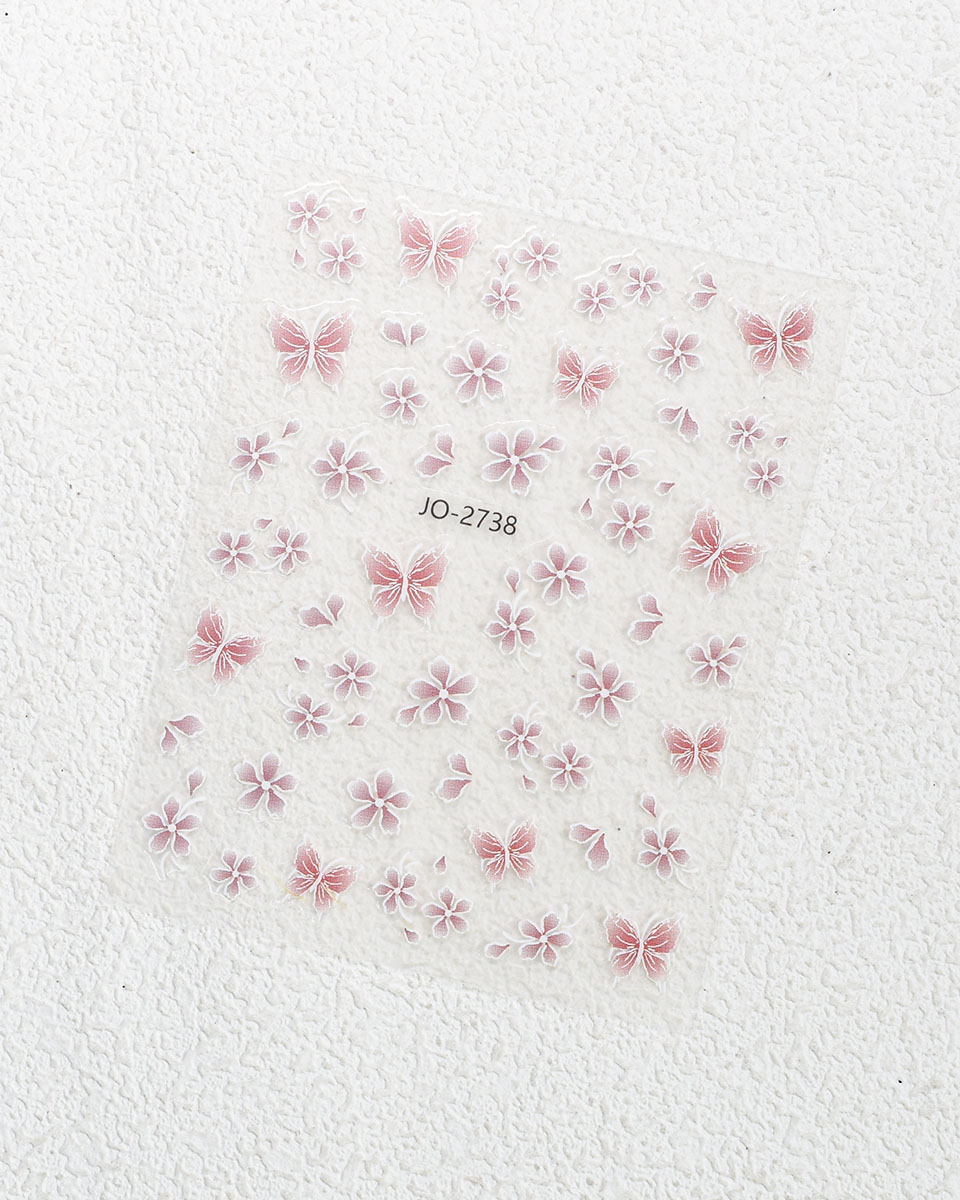 Pink Butterfly Nail Stickers Wholesale - Image 10