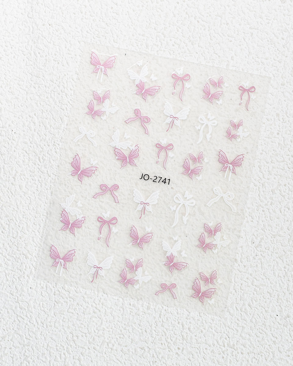 Pink Butterfly Nail Stickers Wholesale - Image 13