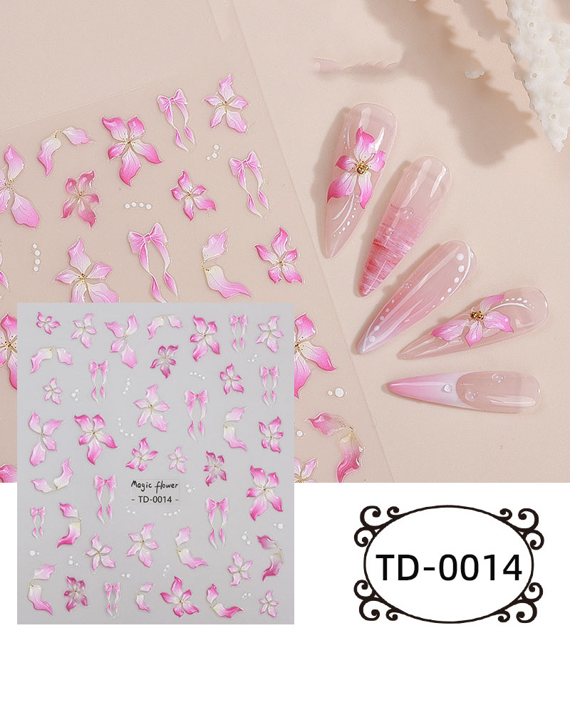 Self Adhesive Nail Stickers Floral Butterfly Design - Image 5