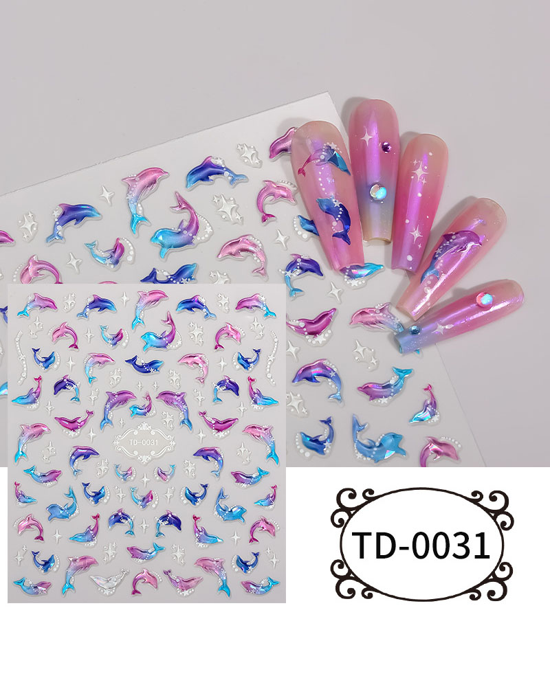 Self Adhesive Nail Stickers Floral Butterfly Design - Image 10