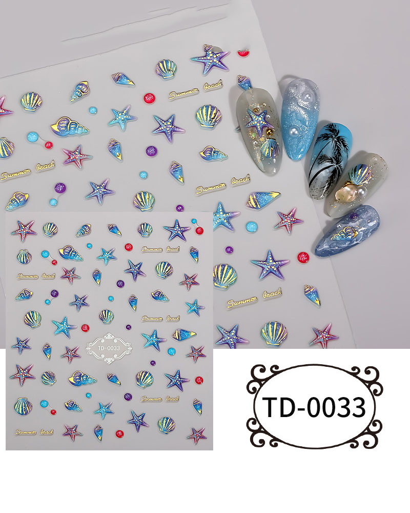 Self Adhesive Nail Stickers Floral Butterfly Design - Image 11