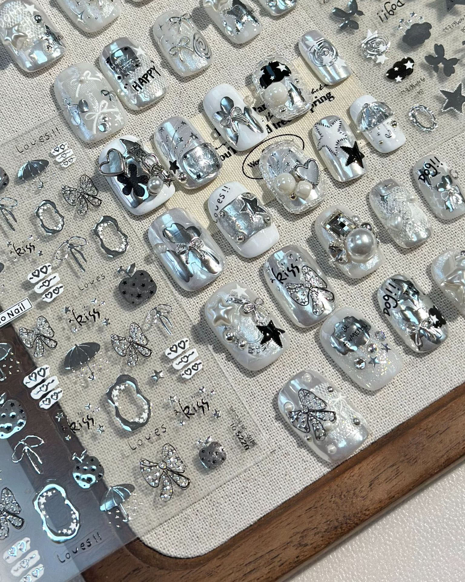 Silver Nail Art Stickers DIY Manicure Decoration - Image 6