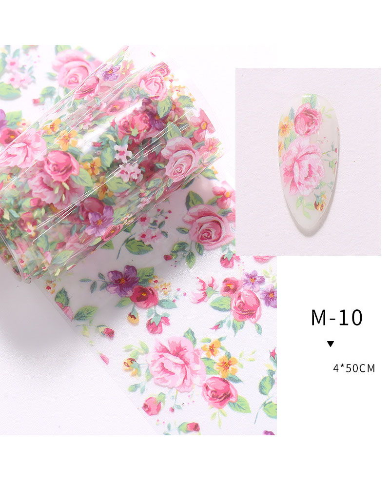 10Rolls Small Delicate Flowers Nail Transfer Decals - Image 2