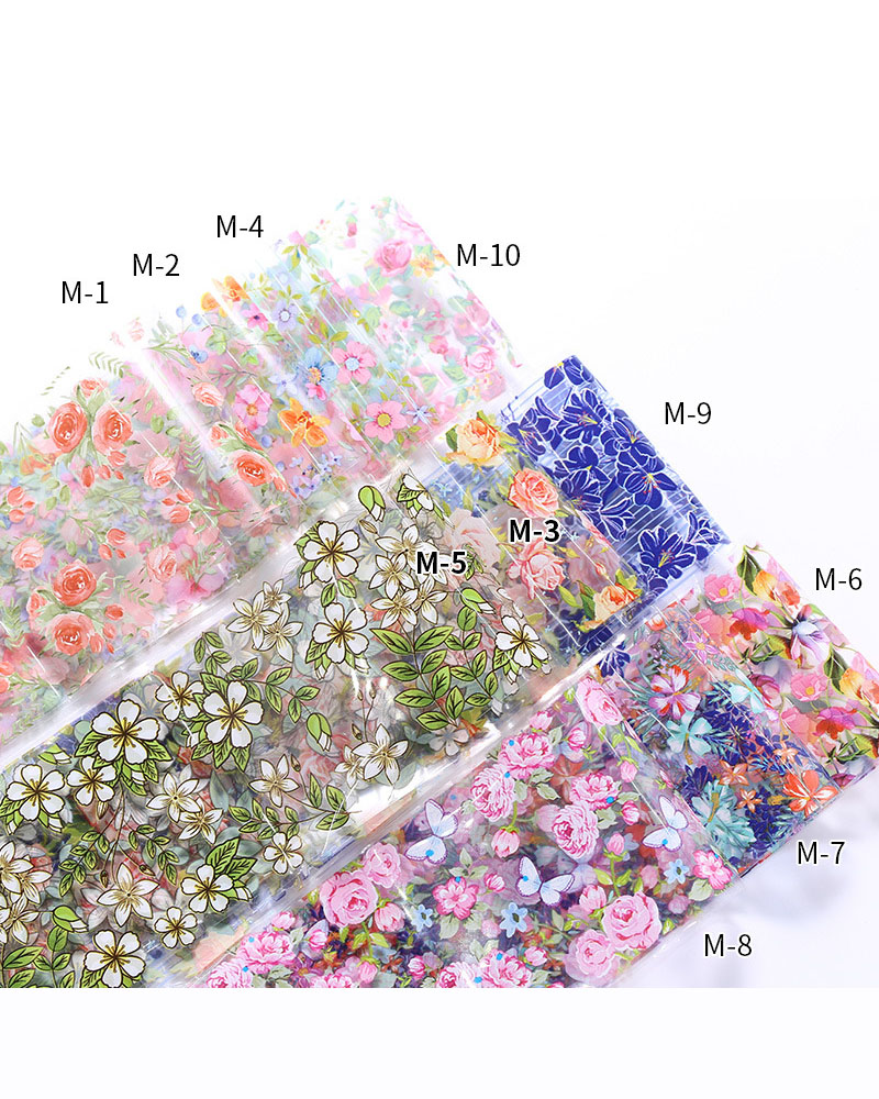 10Rolls Small Delicate Flowers Nail Transfer Decals - Image 11