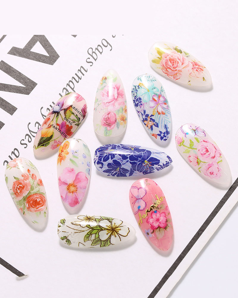 10Rolls Small Delicate Flowers Nail Transfer Decals - Image 8