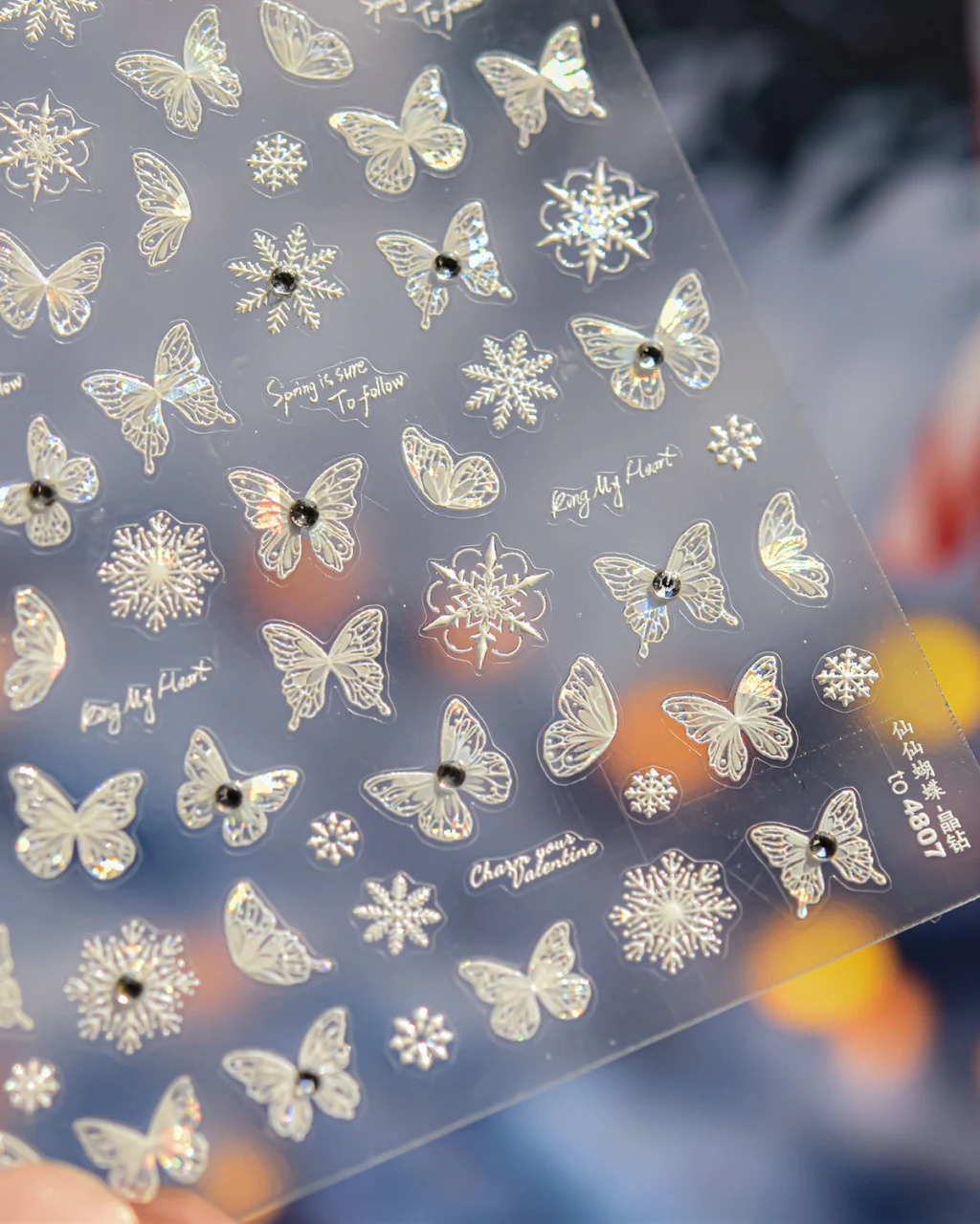 Glowing Butterfly Nail Stickers for Nail Art - Image 5