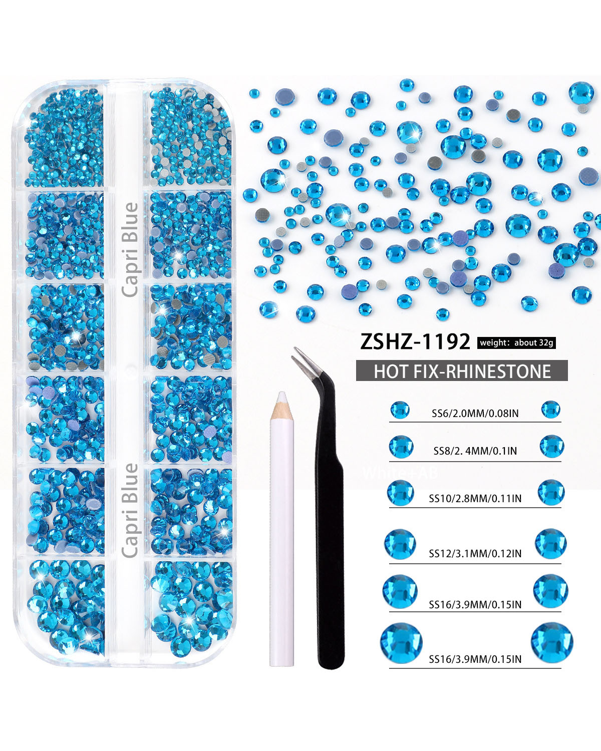 12 Gird Set of Hot Fix Rhinestone - Image 20