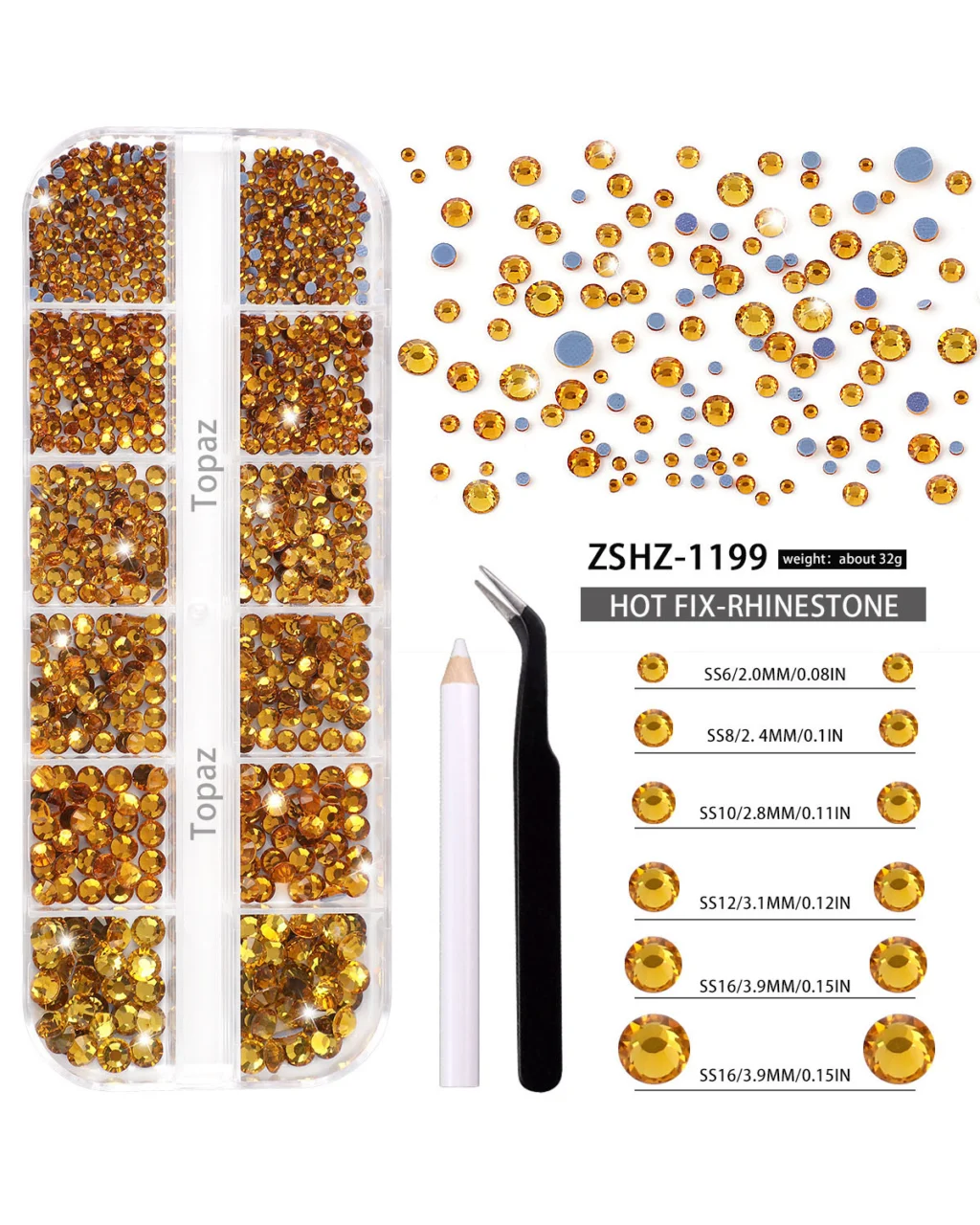 12 Gird Set of Hot Fix Rhinestone - Image 13