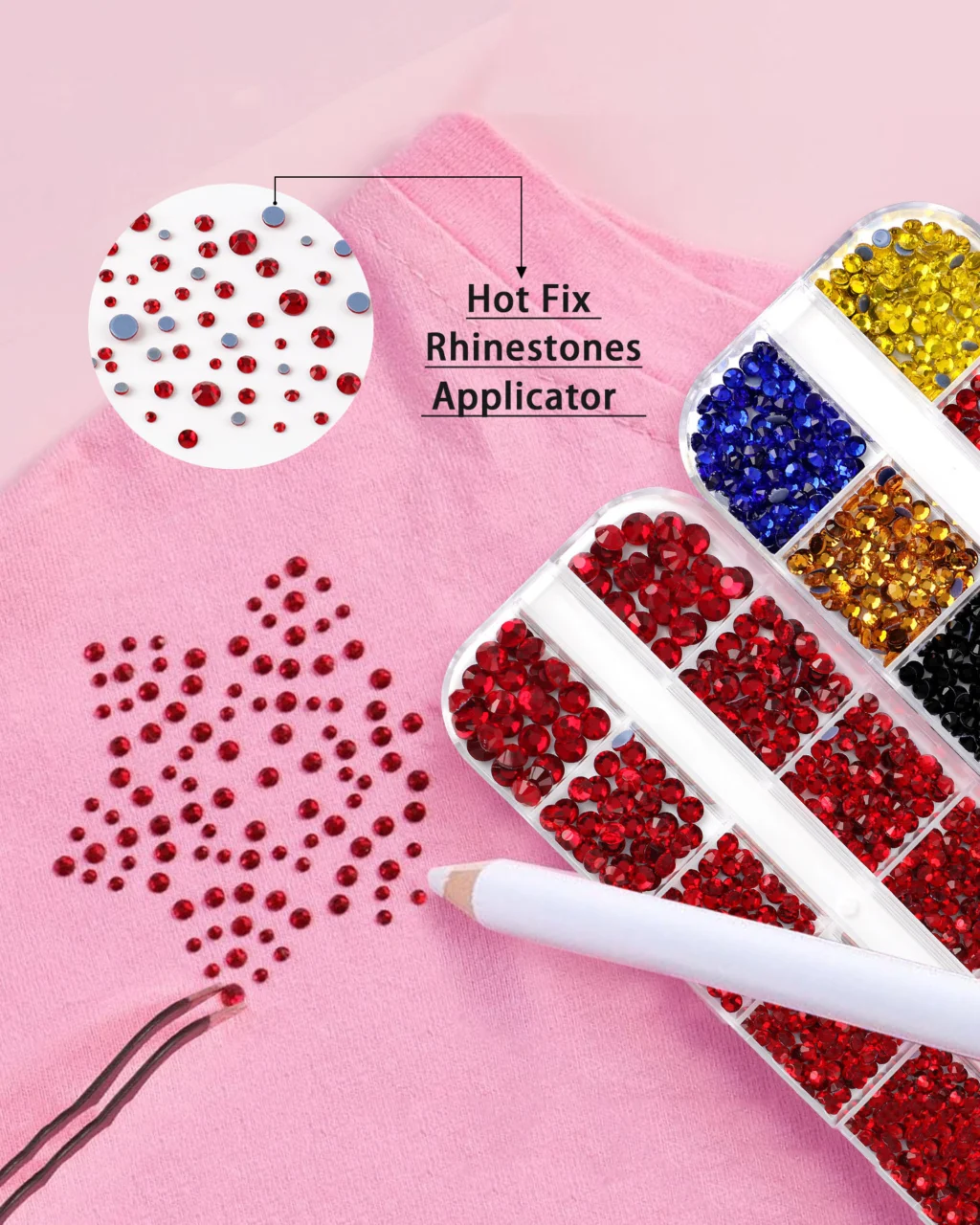 12 Gird Set of Hot Fix Rhinestone - Image 33