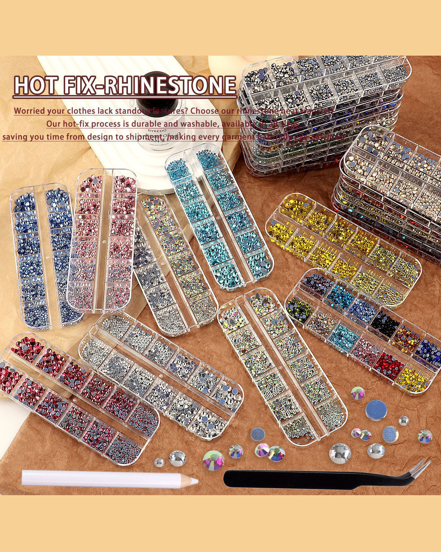 12 Gird Set of Hot Fix Rhinestone - Image 31