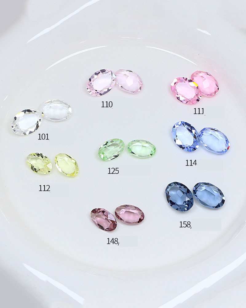 10Pcs Oval K9 Point Back Rhinestone for Nail Art - Image 4