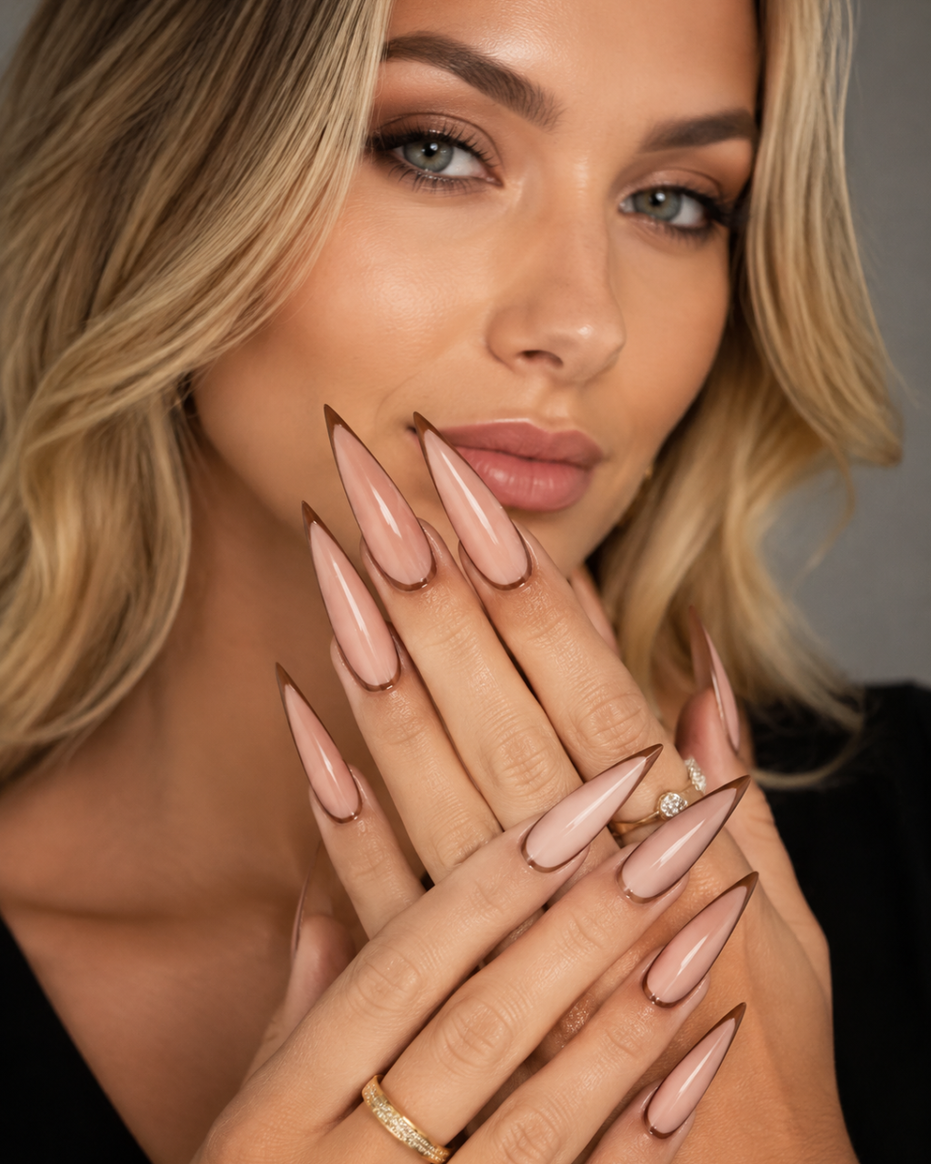 Extra Long Simple Stiletto Nails(2)