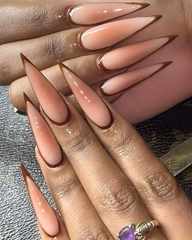 Extra Long Simple Stiletto Nails