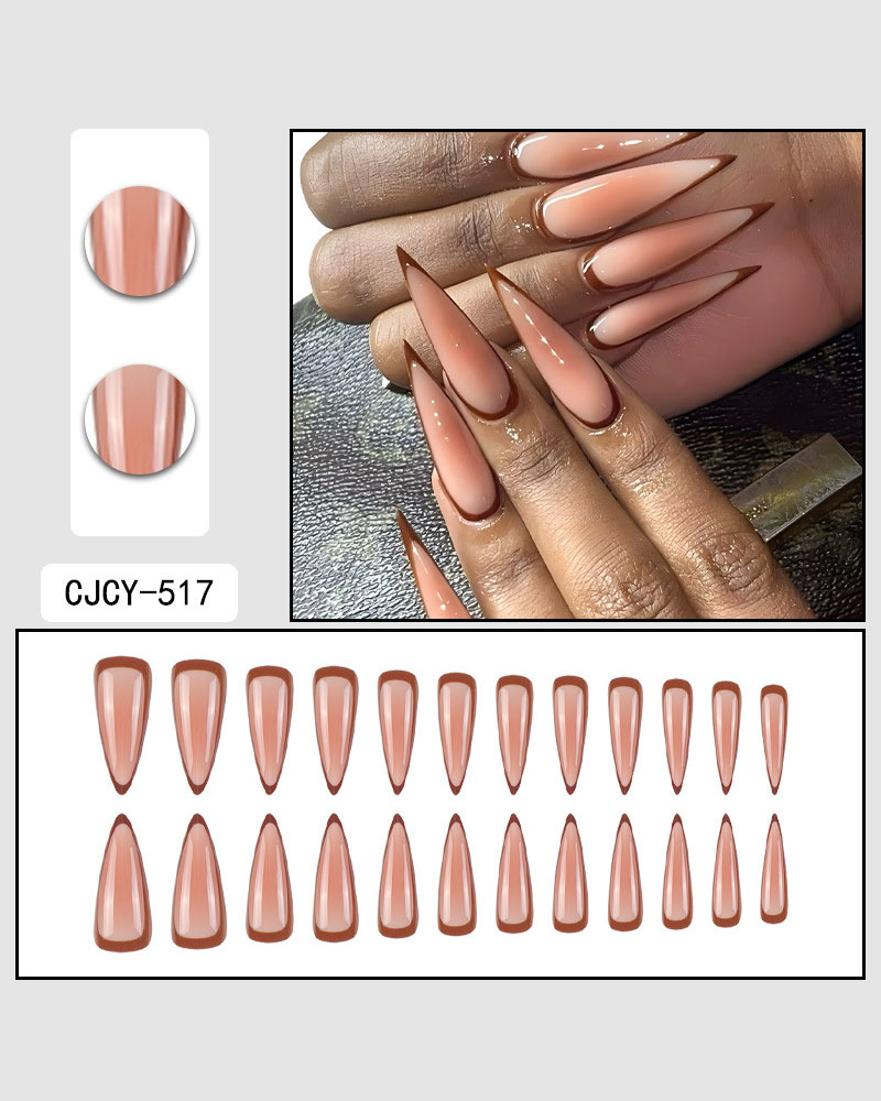 Extra Long Simple Stiletto Nails - Image 4