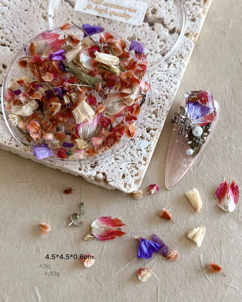 Oil Painting Style Pressed Flowers for Nails - Image 6