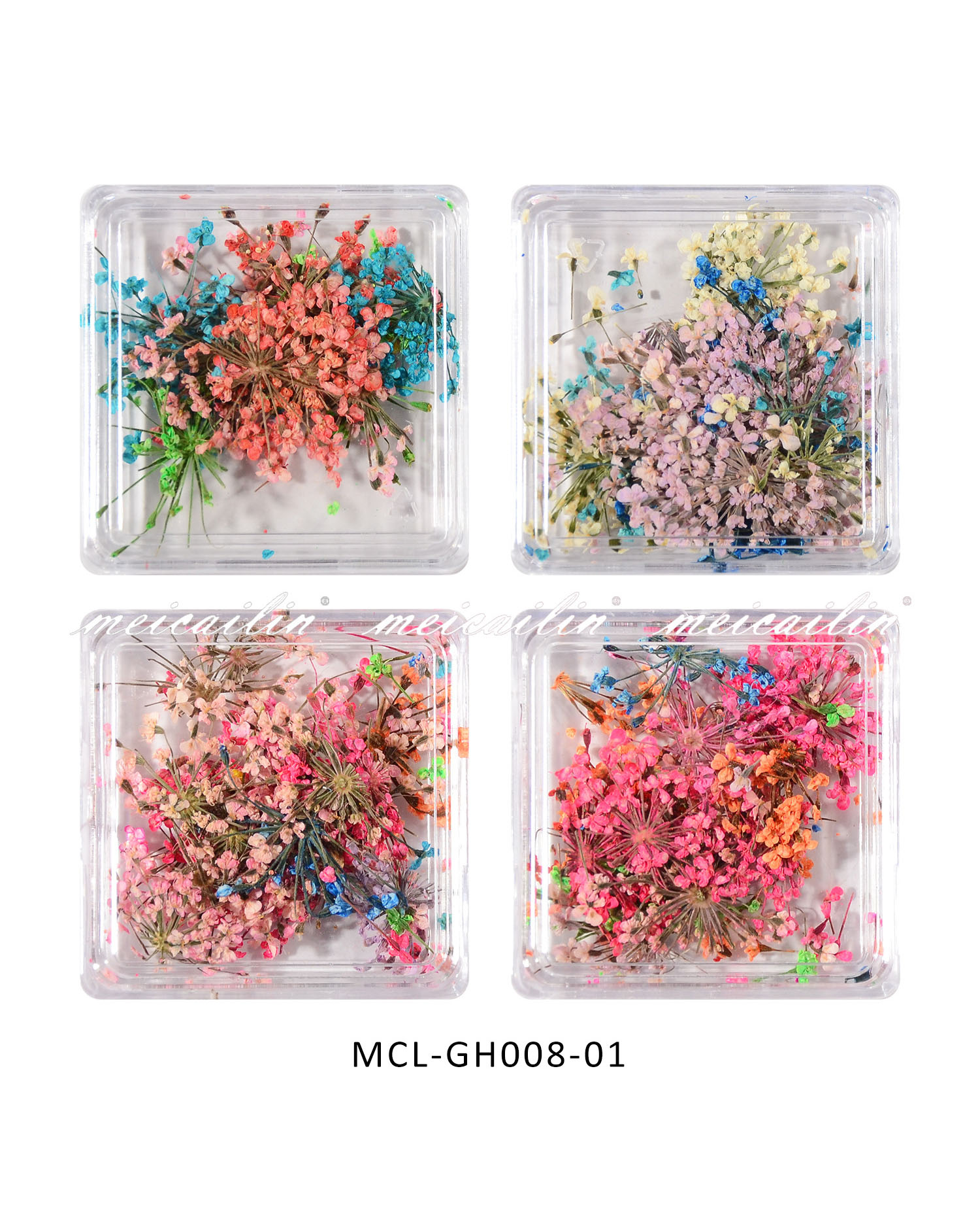4Pcs/ Set Colorful Dried Flower Nail Decor - Image 14