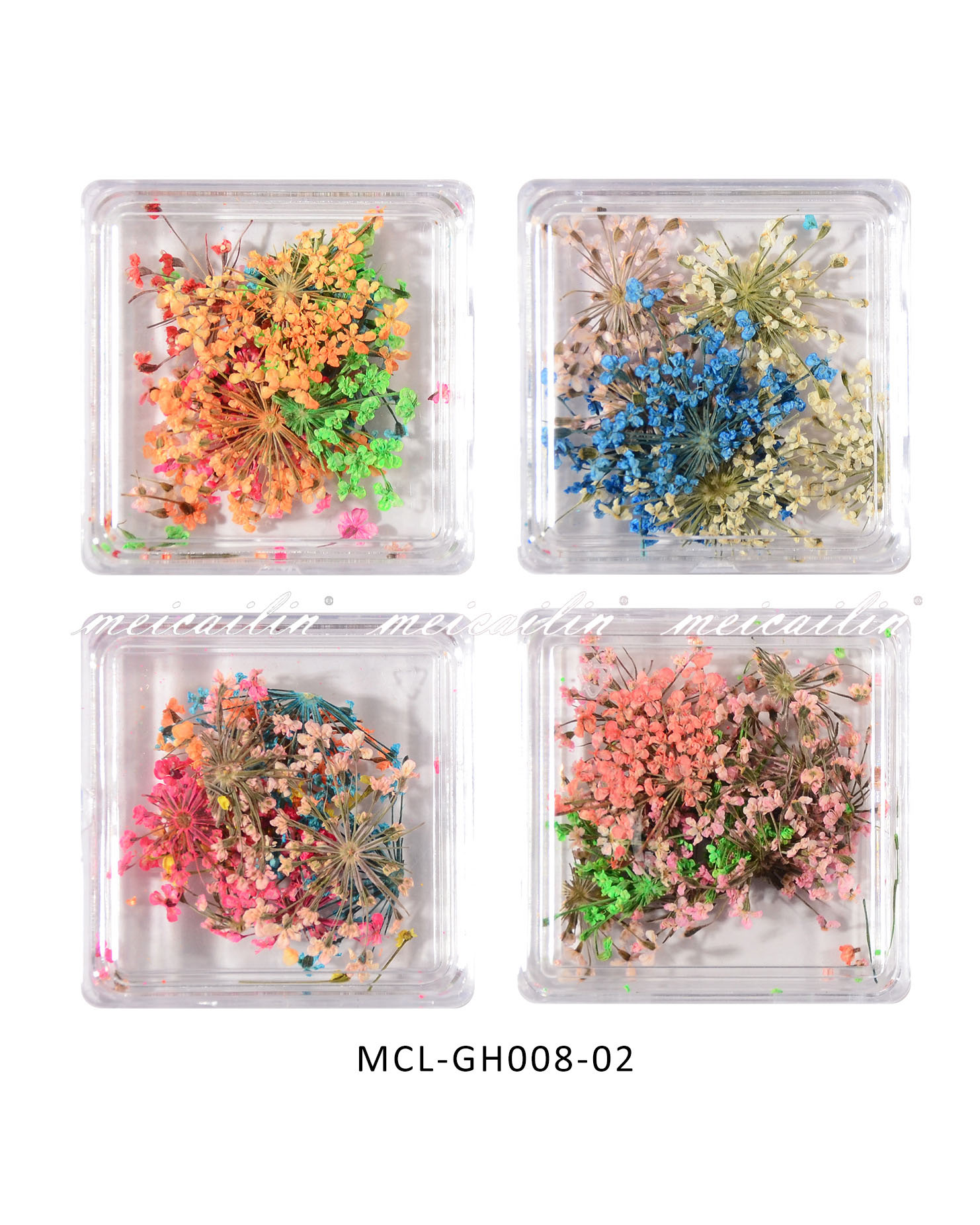 4Pcs/ Set Colorful Dried Flower Nail Decor - Image 13