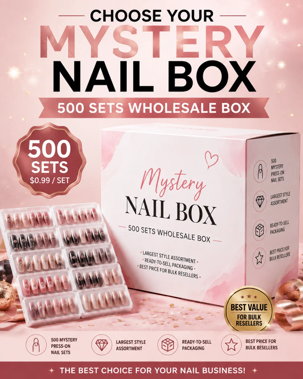 500 Sets Nail Mystery Box