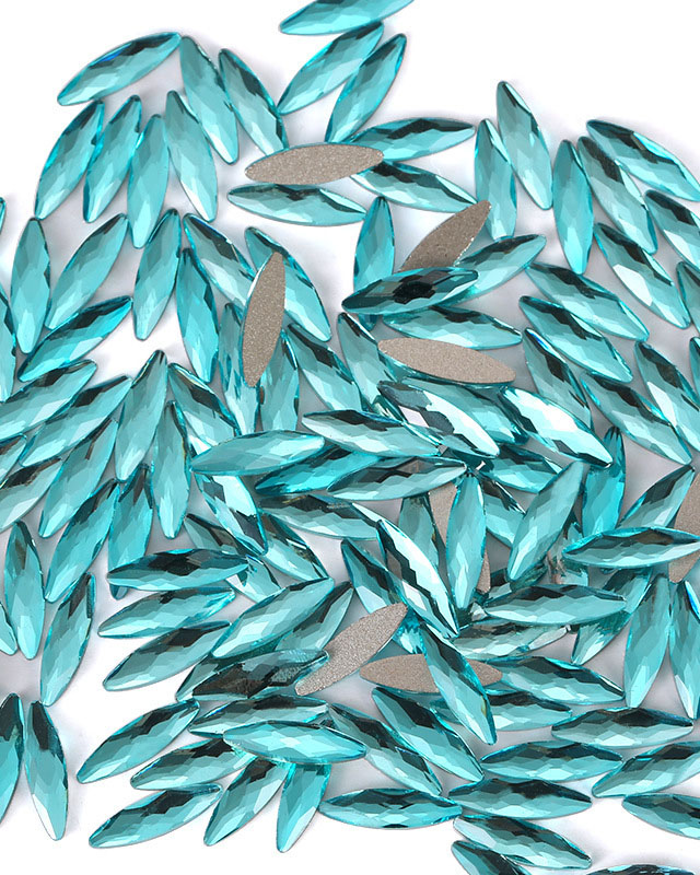 100Pcs Blue Flat Back Rhinestones Fancy Glass Rhinestones - Image 14
