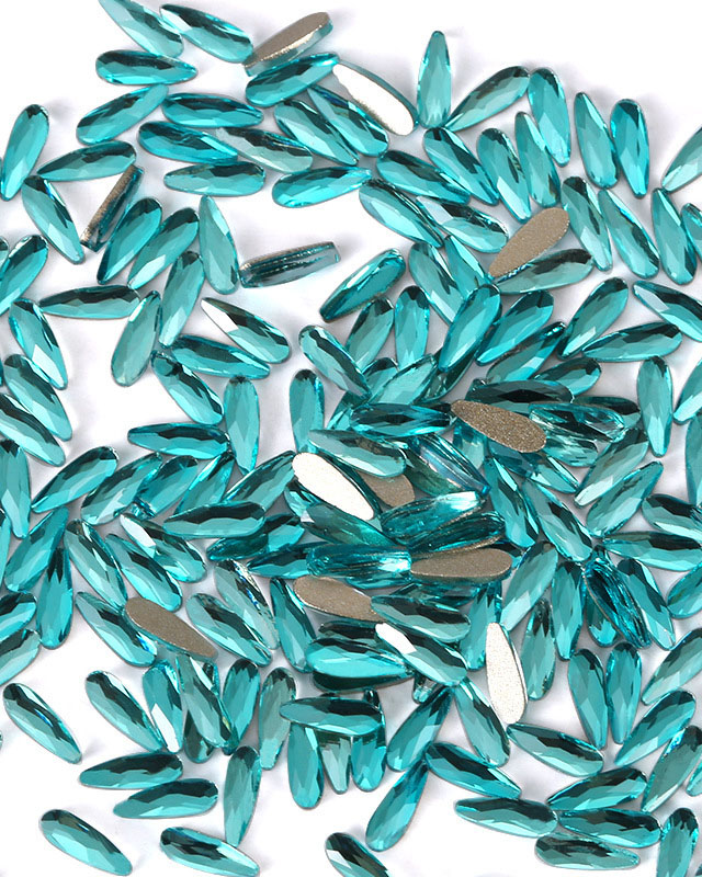100Pcs Blue Flat Back Rhinestones Fancy Glass Rhinestones - Image 5