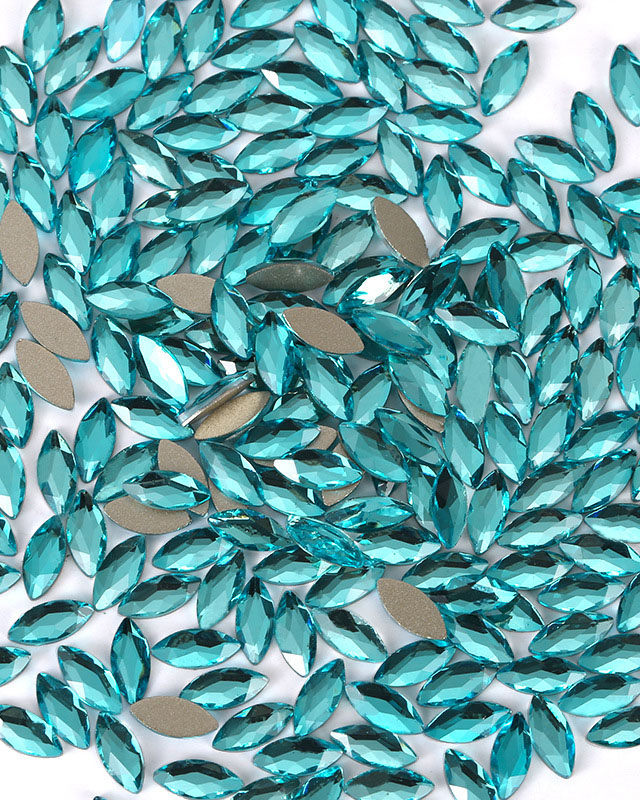 100Pcs Blue Flat Back Rhinestones Fancy Glass Rhinestones - Image 19