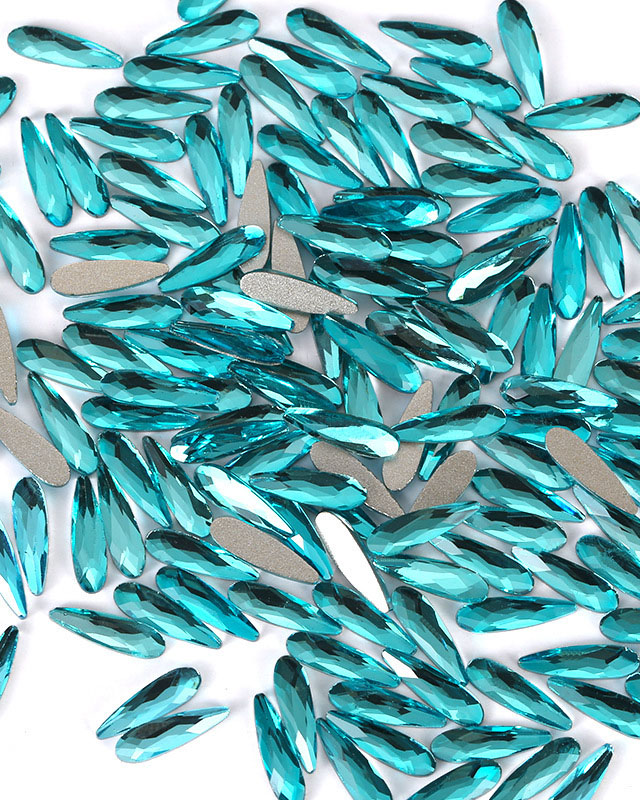 100Pcs Blue Flat Back Rhinestones Fancy Glass Rhinestones - Image 15