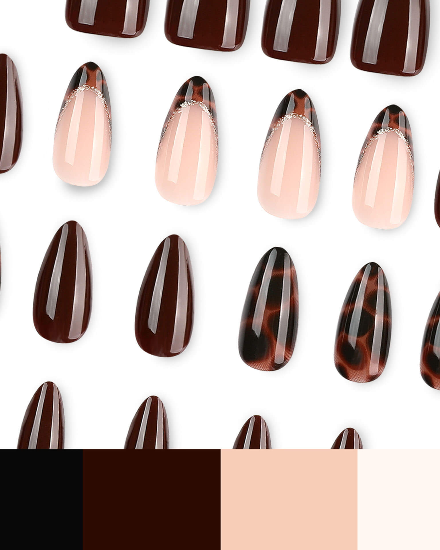 Classic French Leopard Print Nails Short Bulk - Image 4