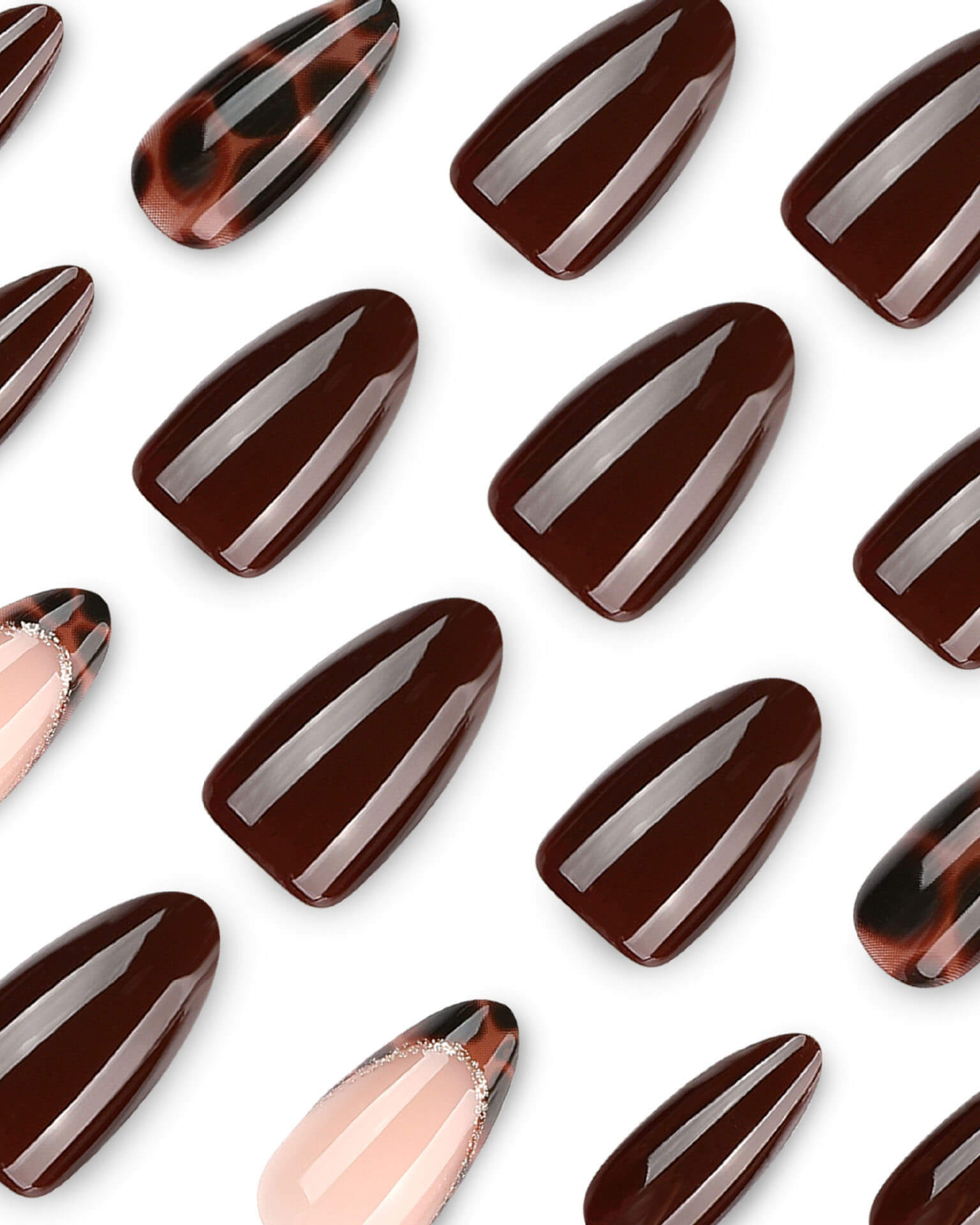 Classic French Leopard Print Nails Short Bulk - Image 3