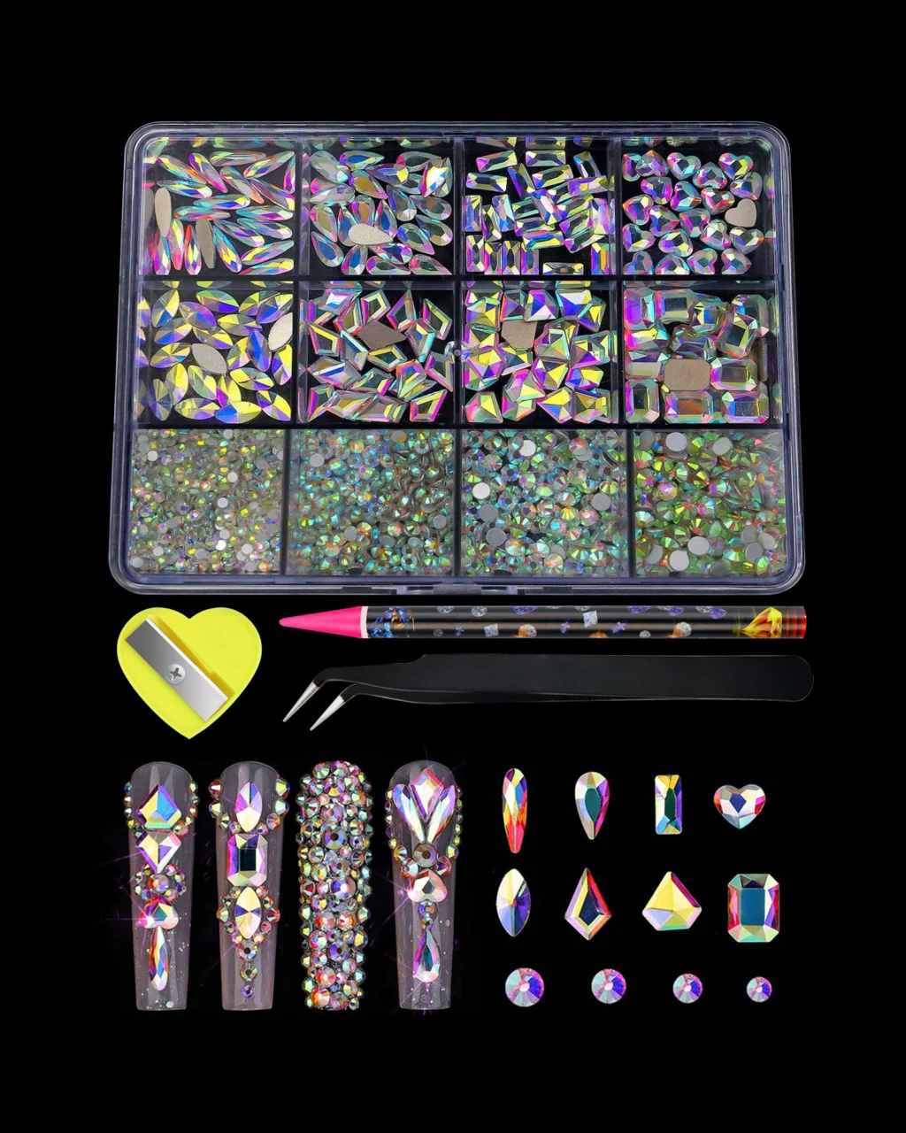 Alternative view of Sparkle Fancy Flat Back Nail Art Diamonds