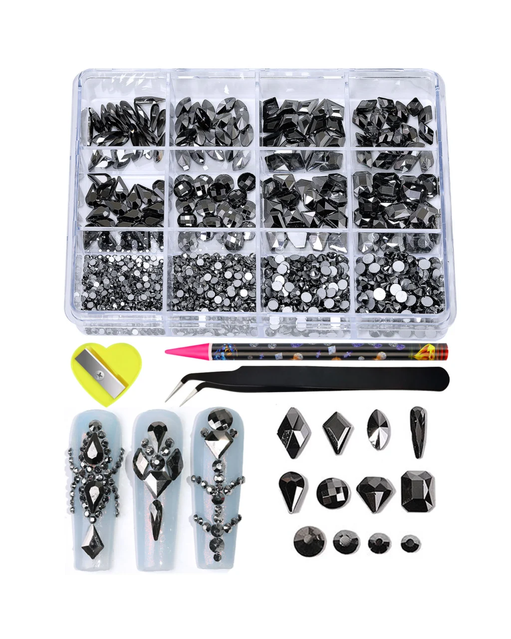 Sparkle Fancy Flat Back Nail Art Diamonds - Image 8