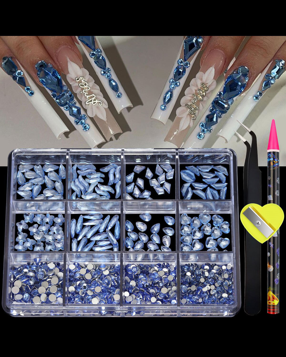Sparkle Fancy Flat Back Nail Art Diamonds - Image 7